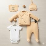 Yeşil Yapraklı 5li Zıbın Seti