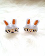 Beyaz Tavşan Saç Lastik Toka 2'li Set - Görsel 2