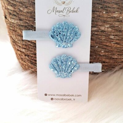 Mavi İstiridye Toka 2'li Set