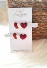 Beyaz 3lü Kalp Toka 2'li Set