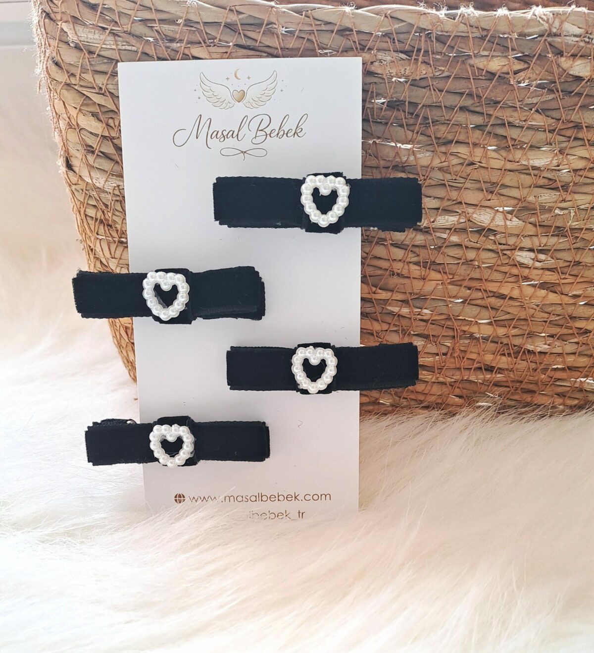 Siyah Kadife Toka 2'li Set - Görsel 1