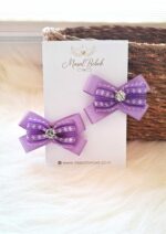 Mor Parıltılı Tül Toka 2'li Set - Görsel 2