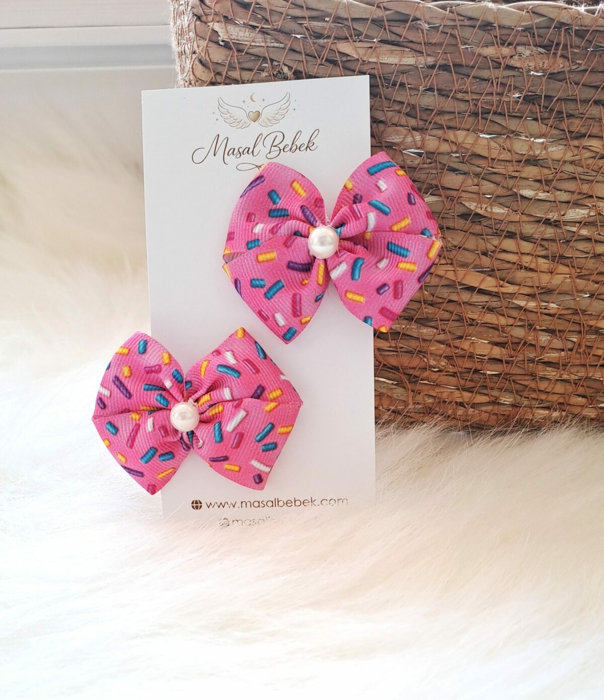 Pembe Şeker Toka 2'li Set - Görsel 1