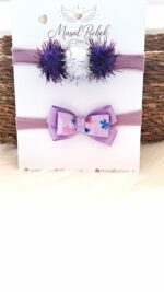 Mor Kurdale Saç Bandı-Bebek - Görsel 2