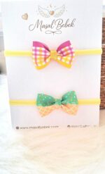 Pötikare ve Külah Sarı 2li Saç Bandı