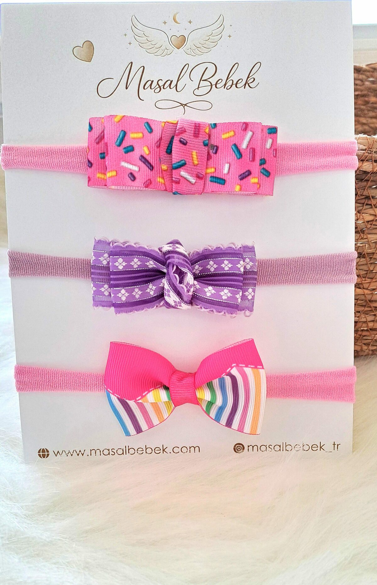 Mor Saç Bandı Seti-Bebek - Görsel 1