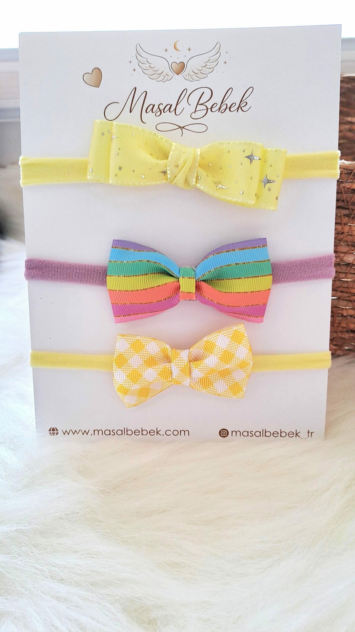 Sarı Saç Bandı Seti-Bebek - Görsel 1
