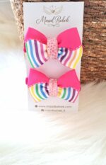 Parıltılı Pembe Lastik Toka - Görsel 2