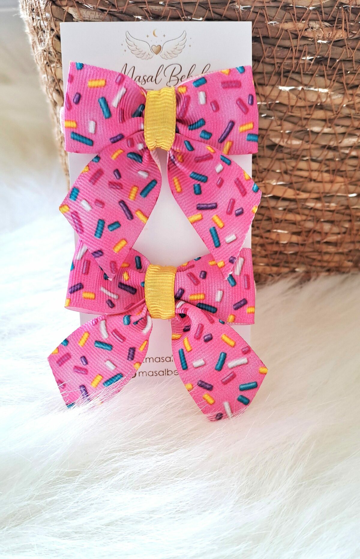 Pembe Şekerli Lastik Toka - Görsel 2