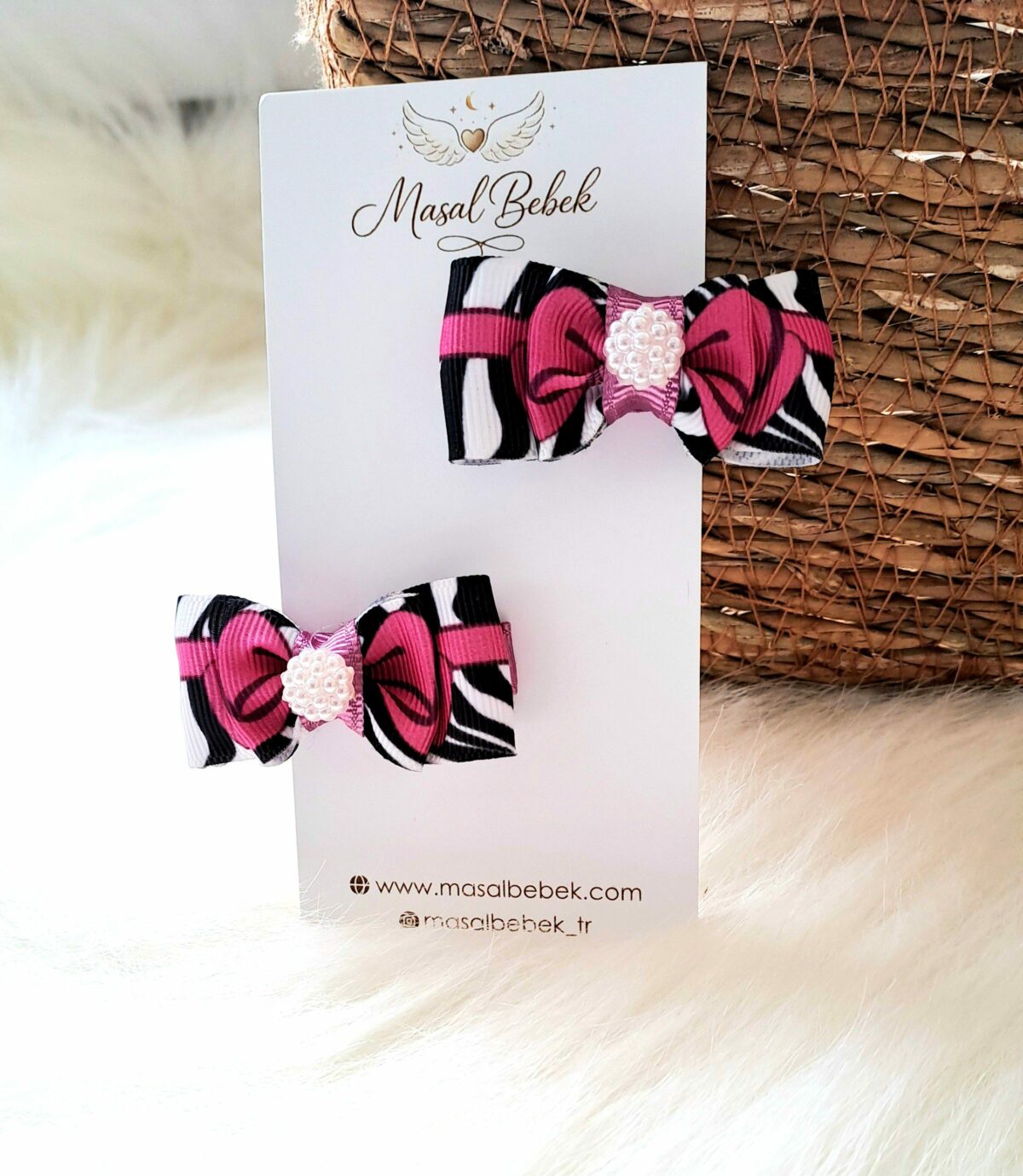 Pembe Kurdale Model 2li Klips Toka - Görsel 2