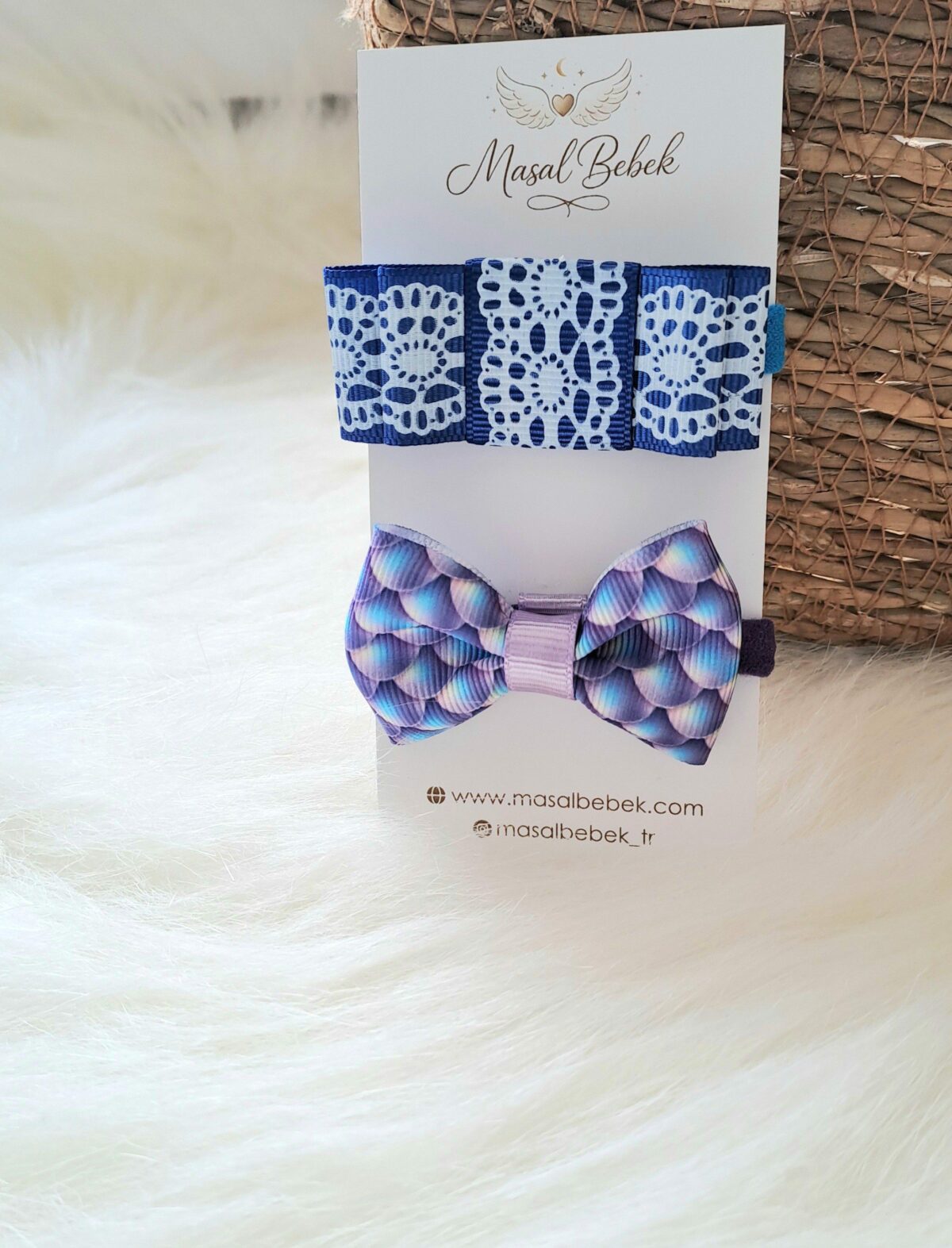 Lacivert Dantel Model Saç Lastiği Adet - Görsel 1