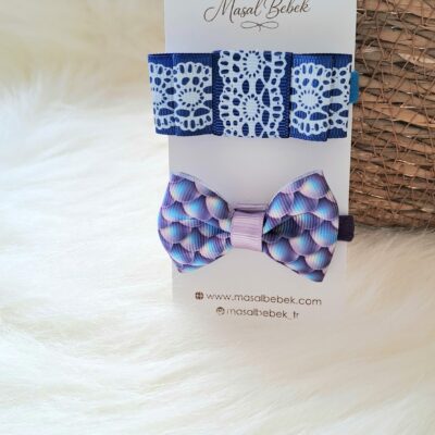 Lacivert Dantel Model Saç Lastiği Adet