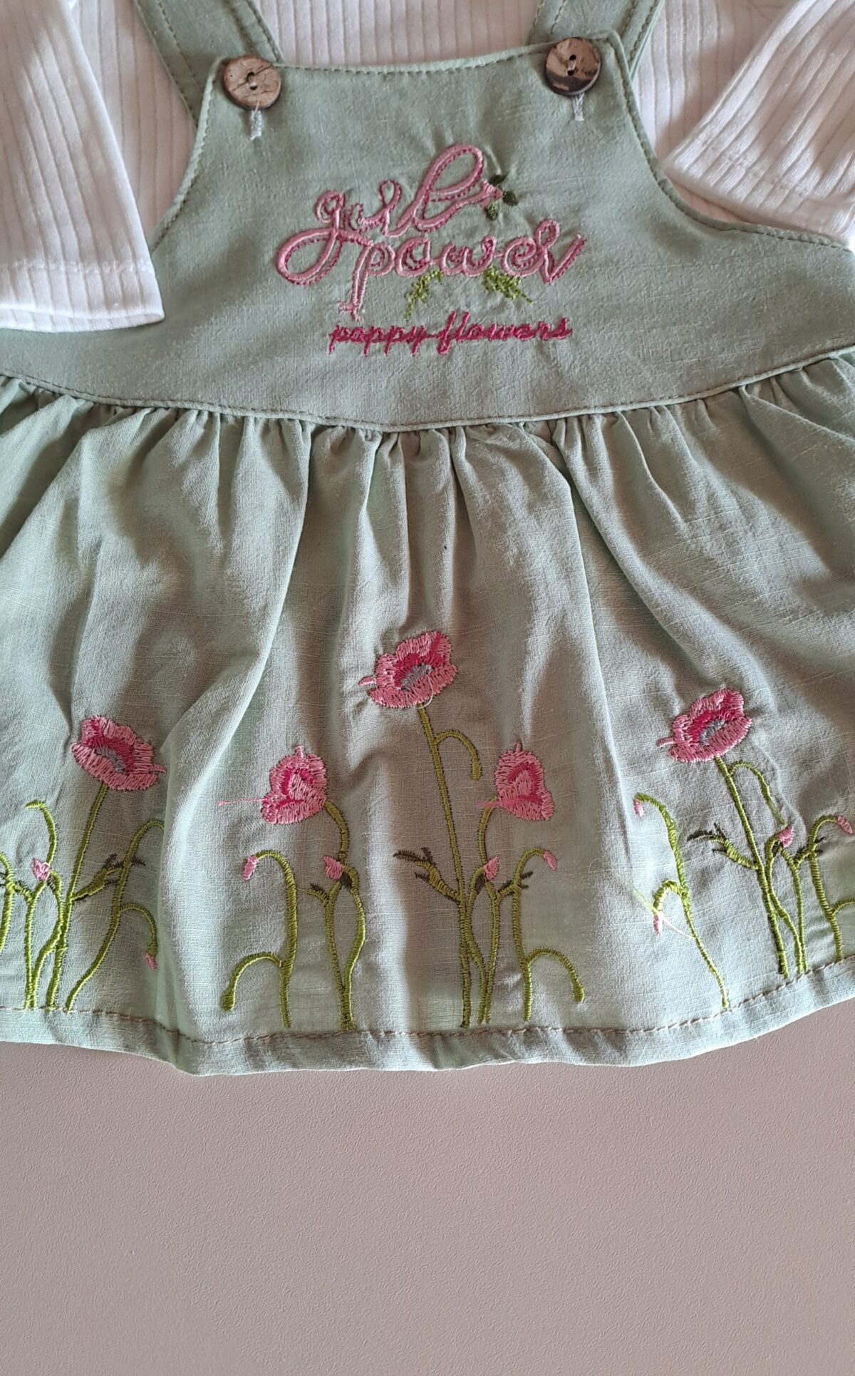 Çiçek Nakışlı Nakışlı Keten Jile - Görsel 7