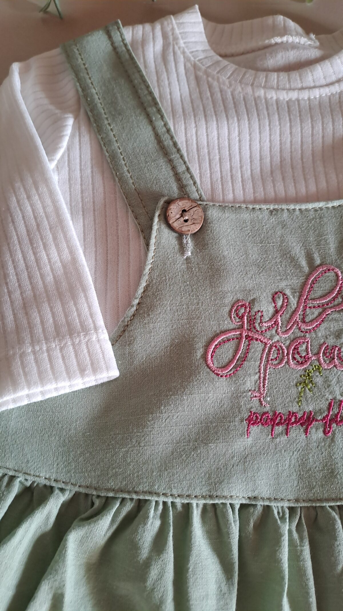 Çiçek Nakışlı Nakışlı Keten Jile - Görsel 5