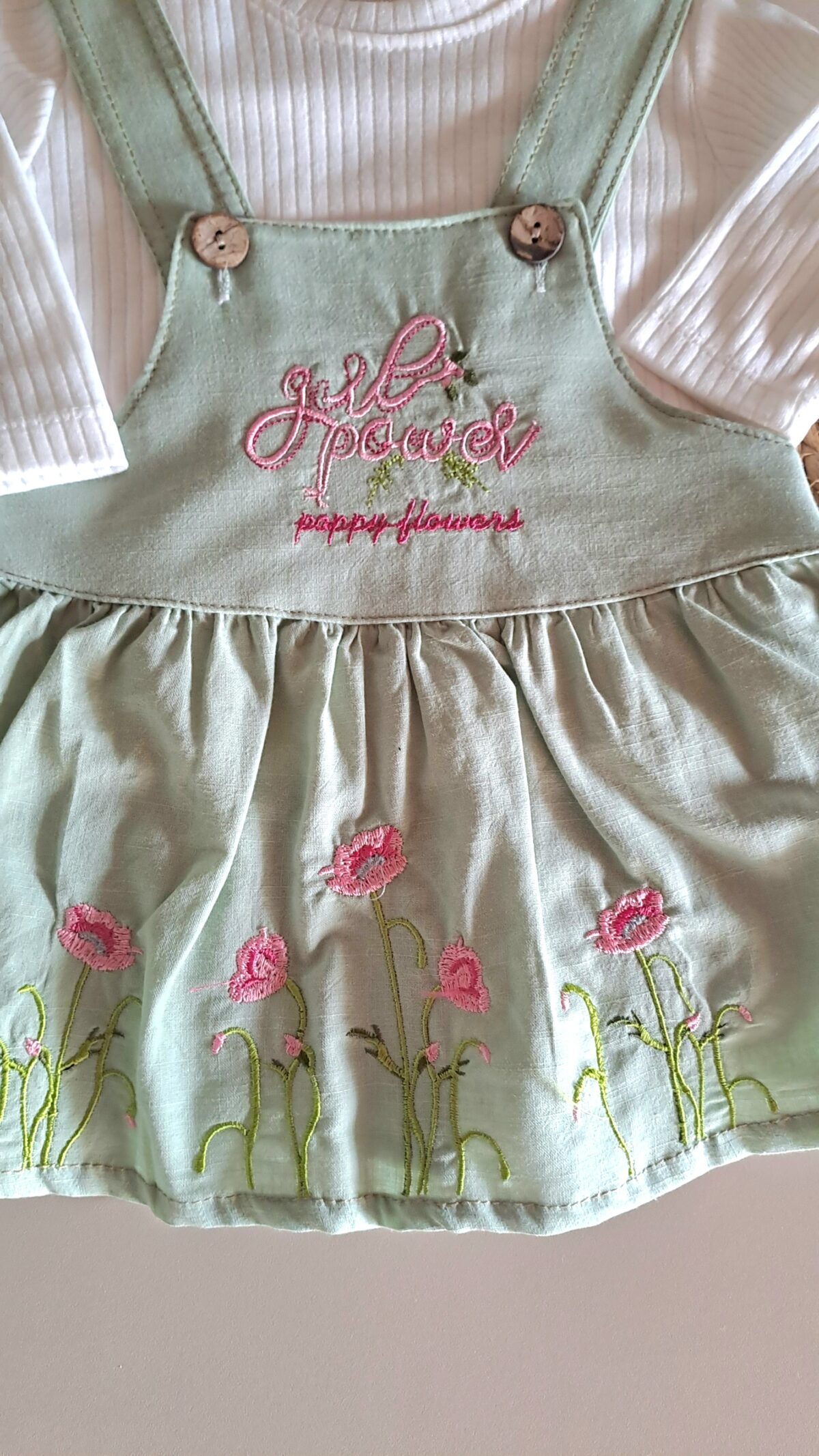 Çiçek Nakışlı Nakışlı Keten Jile - Görsel 4