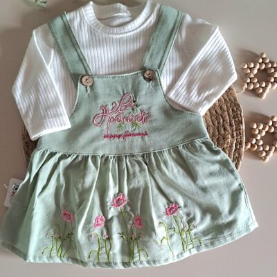 Çiçek Nakışlı Nakışlı Keten Jile