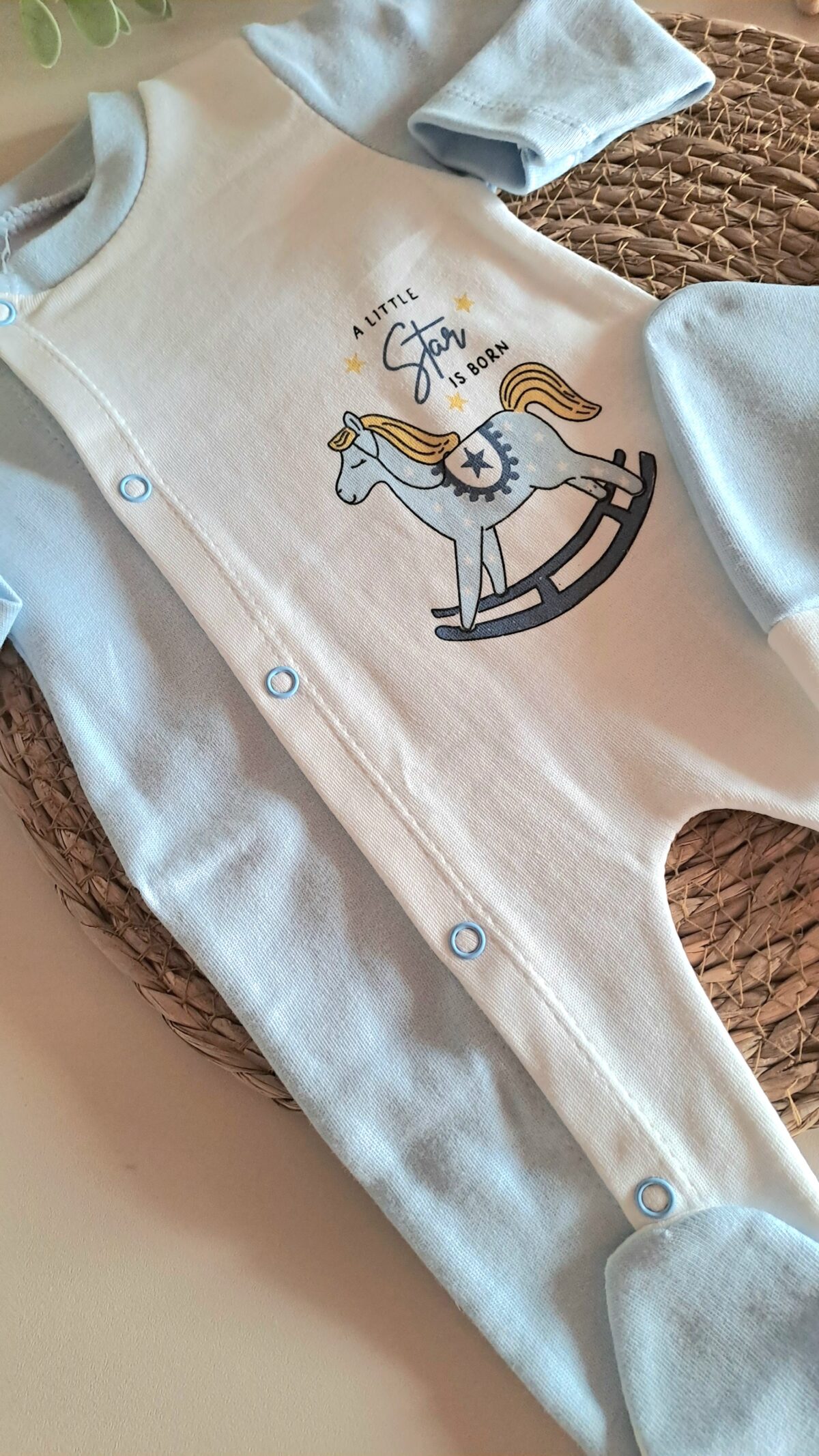 Oyuncak At Baskılı Bereli Penye Tulum - Görsel 2