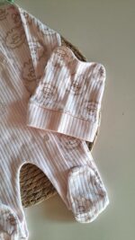 Kuzu Baskılı Bereli Tulum Pembe - Görsel 2