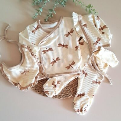 Kız Bebek Kelebekli 5li Takım