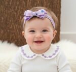 Mor Kurdale Saç Bandı-Bebek