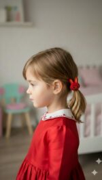 Kırmızı Tavşan Saç Lastik Toka 2'li Set