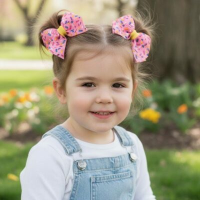 Pembe Şekerli Lastik Toka