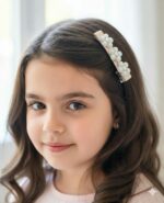 Yuvarlak 3lü İncili Klips Toka