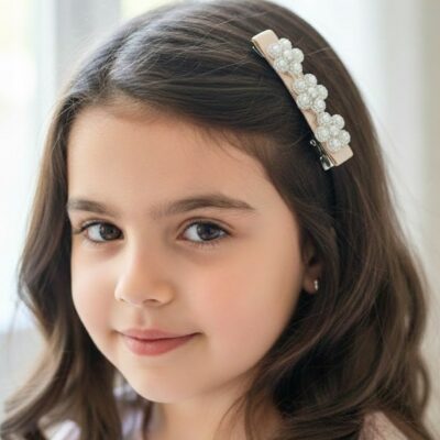 Yuvarlak 3lü İncili Klips Toka