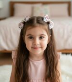 Kahve İncili Kalpli Model 2li Klips Toka - Görsel 2