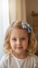 Mavi Çiçekli  Toka 2'li Set - Görsel 2