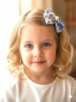 Mavi Çiçekli  Toka 2'li Set - Görsel 3