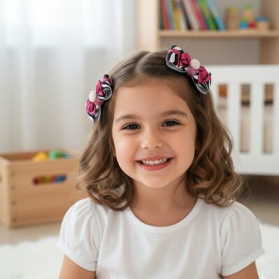 Pembe Kurdale Model 2li Klips Toka