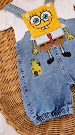 Unisex Sünger Bob Kot Salopet Takım - Görsel 5