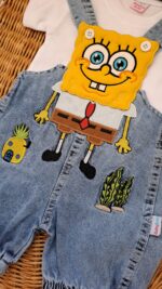 Unisex Sünger Bob Kot Salopet Takım - Görsel 6