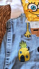 Unisex Sünger Bob Kot Salopet Takım - Görsel 4