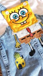 Unisex Sünger Bob Kot Salopet Takım - Görsel 3