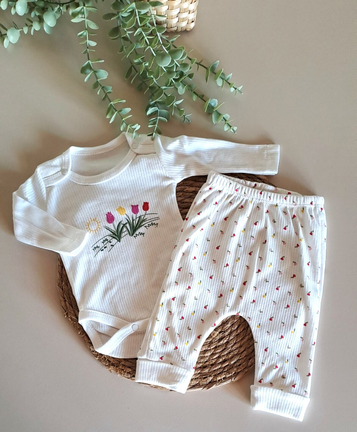  Lale Baskılı İkili Takım - Görsel 1