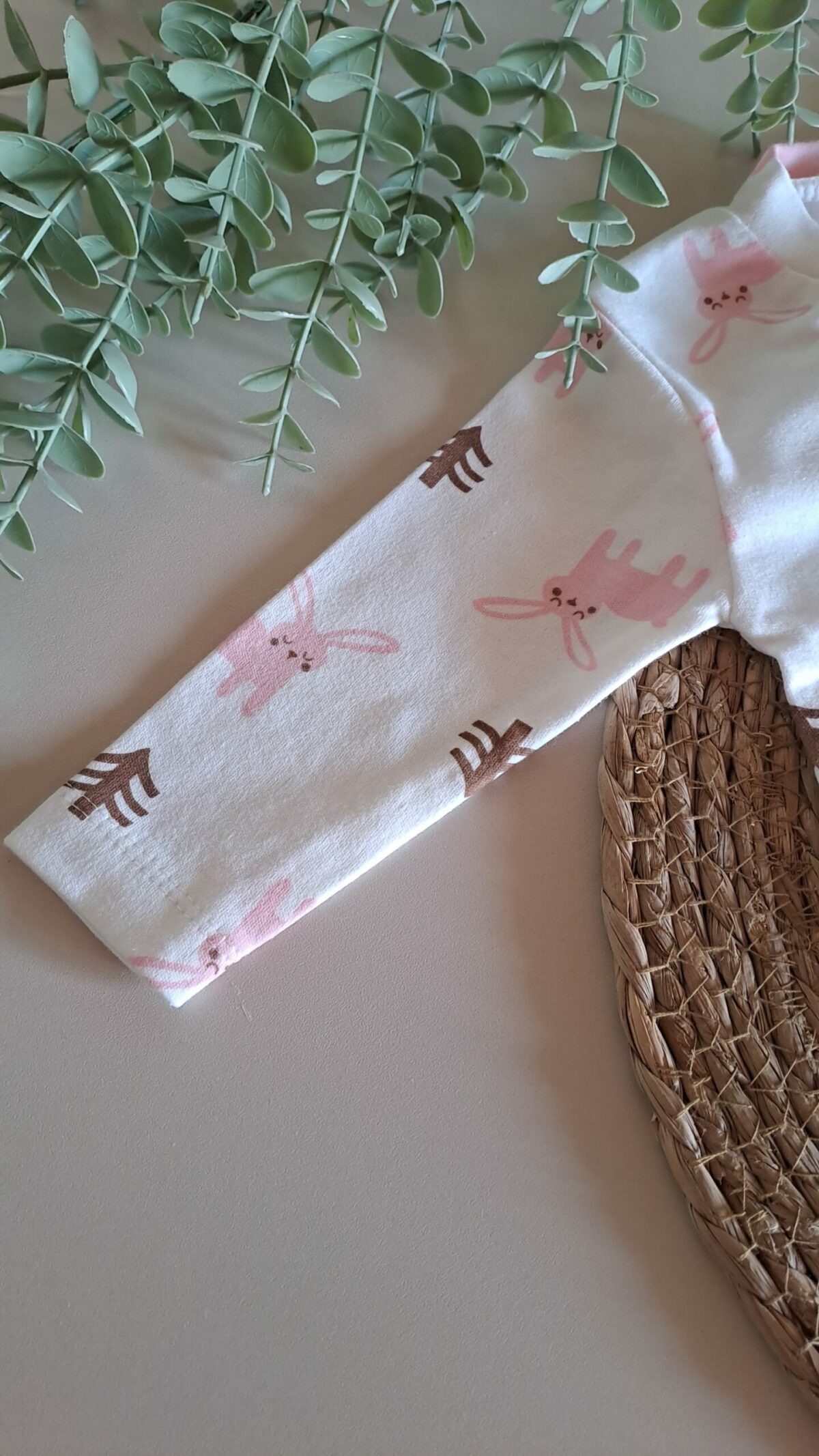 Tavşan Desenli Kız Bebe Tulum - Görsel 2