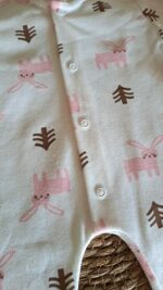 Tavşan Desenli Kız Bebe Tulum - Görsel 3