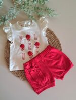 Baskılı Ponponlu Kız Takım