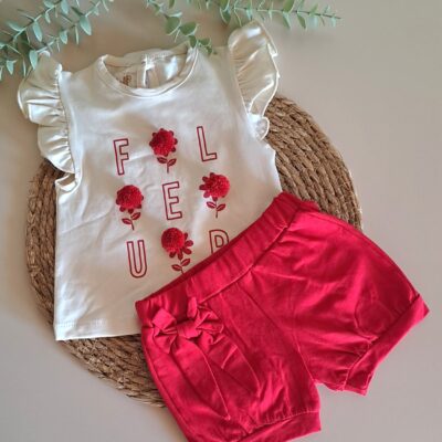 Baskılı Ponponlu Kız Takım