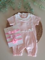 Fisto Detaylı %100 Pamuk Kız Bebek Tulum - Görsel 2