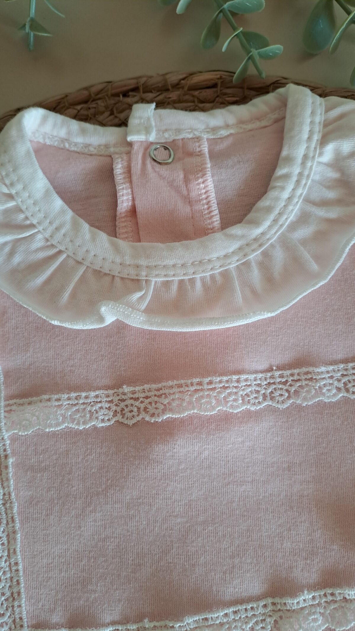 Fisto Detaylı %100 Pamuk Kız Bebek Tulum - Görsel 7