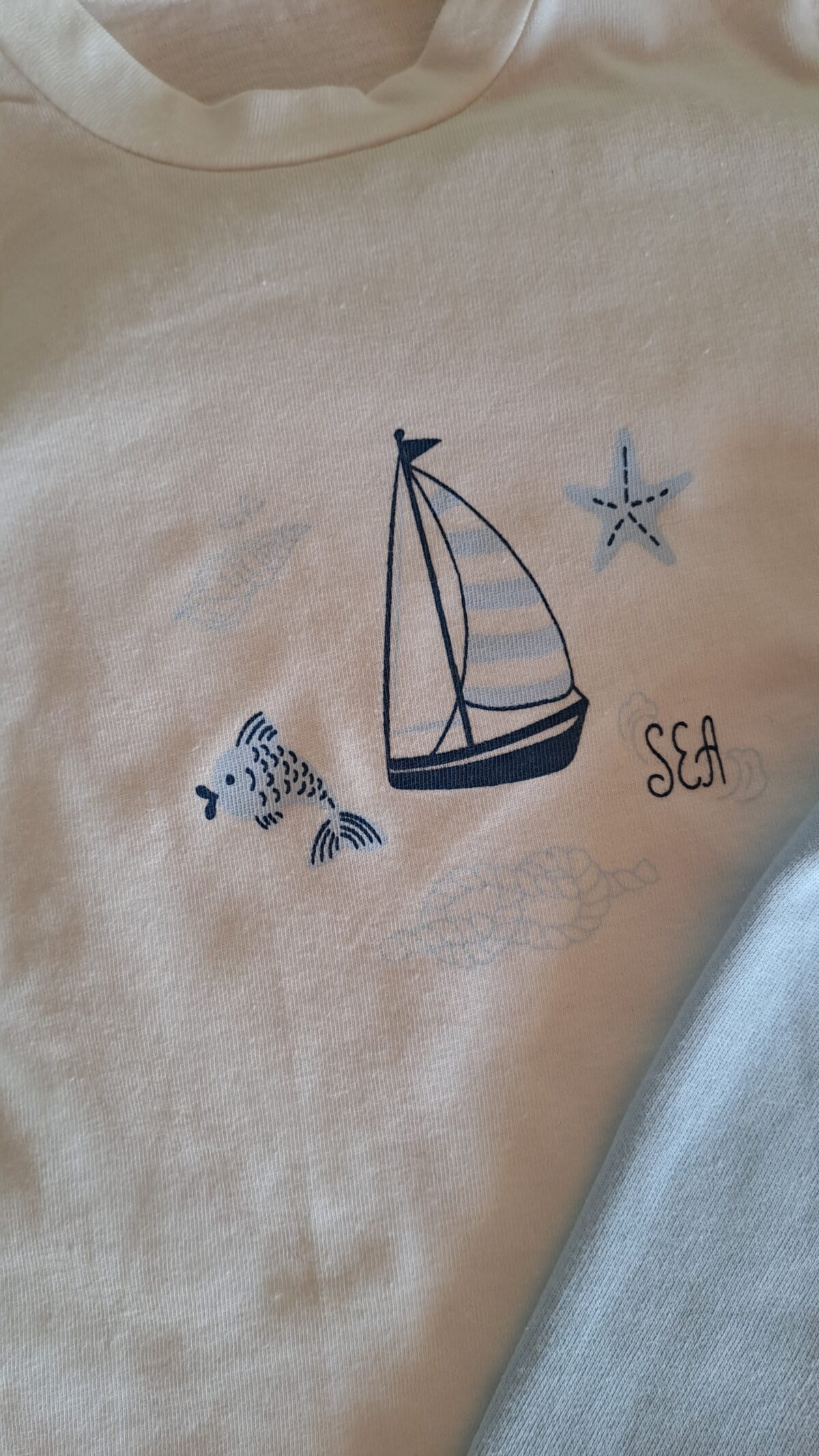 Gemi Baskılı Kısa Şortlu Pamuk Takım - Görsel 2