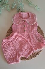 Eteği Çiçekli Müslin %100 Pamuk 2li Takım - Görsel 2