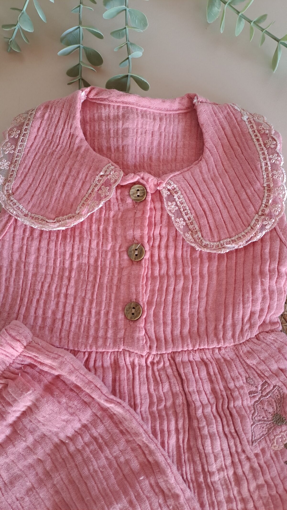 Eteği Çiçekli Müslin %100 Pamuk 2li Takım - Görsel 3