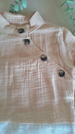 Yaka Düğmeli Müslin 2li Takım - Görsel 2