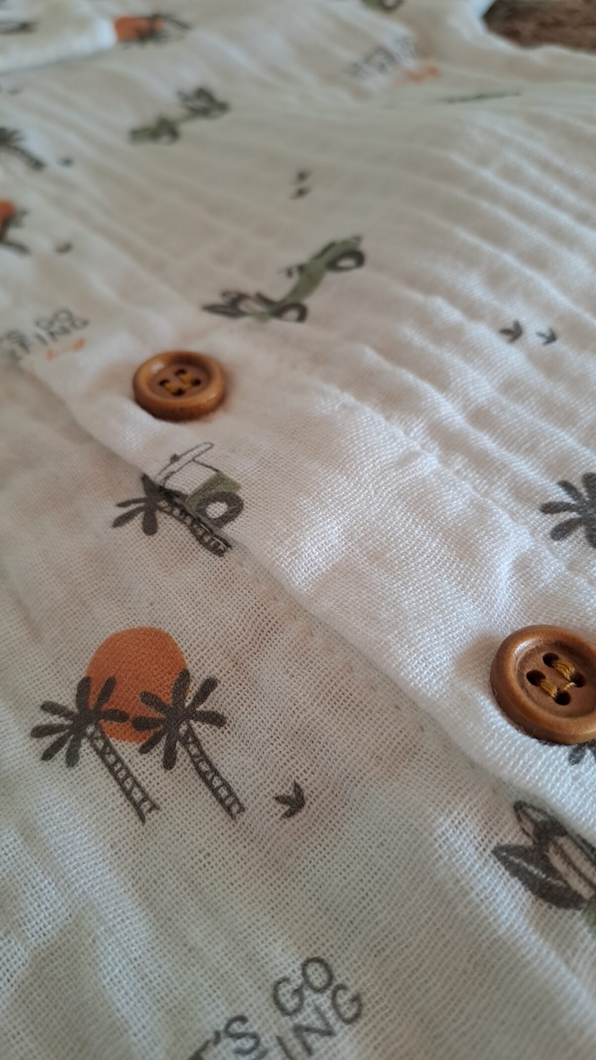 Palmiye Detaylı %100 Pamuk 2li Takım - Görsel 5