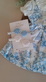 Mavi Dijital Baskı %100 Pamuk Vual Gömlekli Elbise - Görsel 10