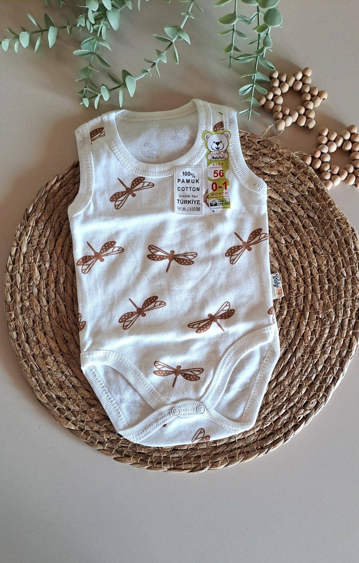 Yusufçuk Desenli %100 Pamuk Badi - Görsel 1